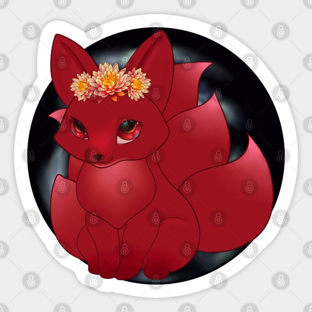 July birthmonth Kitsune Sticker by Feisty Designs 